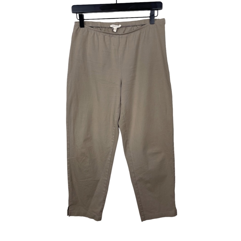 ❗️Eileen Fisher Pants Ankle Cropped Small Pull On Career Straight Khaki
